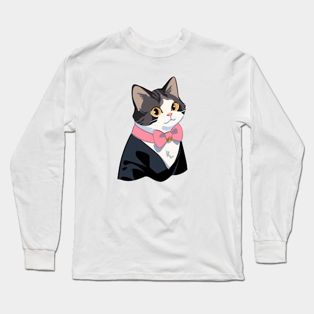 Mr. Tuxedo Cat Long Sleeve T-Shirt by xuanxuanshop